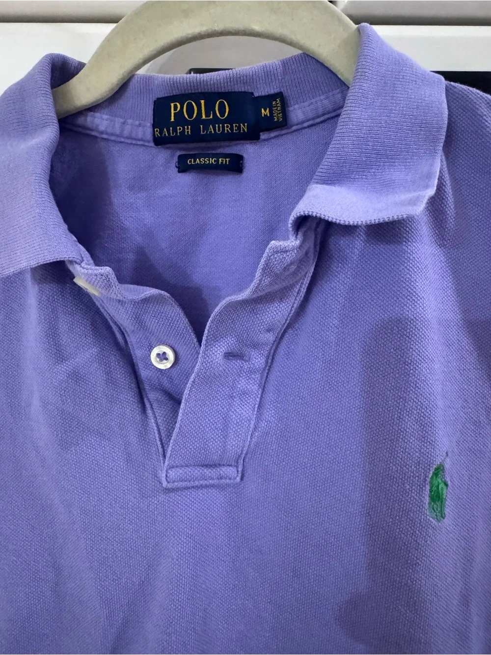 Ralph Lauren Purple Short-Sleeve Polo with Green Pony